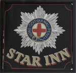 The pub sign. Star Inn, Crowlas, Cornwall