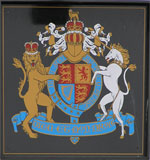 The pub sign. Kings Arms, Marazion, Cornwall