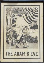 The pub sign. The Adam & Eve, Homerton, Greater London