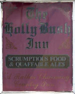 The pub sign. Holly Bush Inn, Salt, Staffordshire