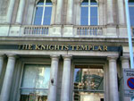 The pub sign. The Last Judgment (formerly The Knights Templar), Chancery Lane, Central London