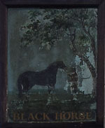 The pub sign. Black Horse, West Tytherley, Hampshire