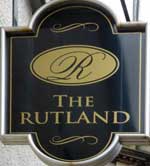 The pub sign. Rutland, Chesterfield, Derbyshire