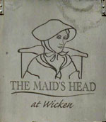 The pub sign. Maids Head, Wicken, Cambridgeshire