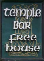 The pub sign. Temple Bar, Norwich, Norfolk