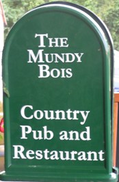 The pub sign. The Mundy Bois, Mundy Bois, Kent