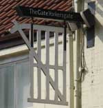 The pub sign. The Gate Inn, Malton, North Yorkshire
