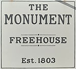 The pub sign. The Monument, Canterbury, Kent