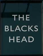 The pub sign. The Blacks Head, Wirksworth, Derbyshire