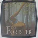 The pub sign. The Forester, Ealing, Greater London