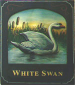 The pub sign. White Swan, St Albans, Hertfordshire