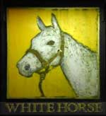 The pub sign. White Horse, Rickinghall Superior, Suffolk
