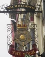 The pub sign. The York, Islington, Central London