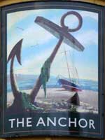 The pub sign. Anchor, Woodbridge, Suffolk