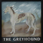 The pub sign. Greyhound, Keymer, West Sussex