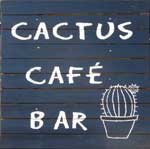The pub sign. Cactus Cafe & Bar, Norwich, Norfolk