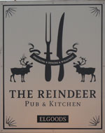 The pub sign. The Reindeer, Norwich, Norfolk