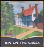 The pub sign. Inn on the Green, Harpenden, Hertfordshire