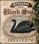 The pub sign. Black Swan, Homersfield, Suffolk