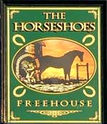 The pub sign. Horseshoes, Billingford, Norfolk