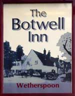 The pub sign. The Botwell Inn, Hayes (W London), Greater London