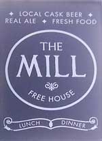 The pub sign. The Mill, Cambridge, Cambridgeshire