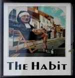 The pub sign. Habit, York, North Yorkshire