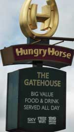 The pub sign. The Gatehouse, King's Lynn, Norfolk