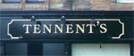 The pub sign. Tennent's, Glasgow, Glasgow, City of