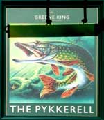 The pub sign. The Pykkerell, Ixworth, Suffolk