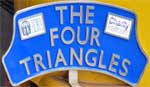 The pub sign. Four Triangles, Eccles, Norfolk