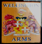 The pub sign. Wellington Arms, Southampton, Hampshire