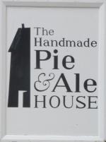 The pub sign. The Handmade Pie & Ale House, Weymouth, Dorset