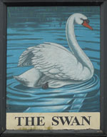 The pub sign. Swan Inn, Little Chart, Kent