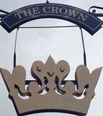 The pub sign. The Crown, Hawes, North Yorkshire