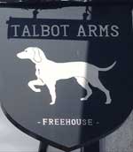 The pub sign. Talbot Arms, Settle, North Yorkshire