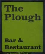 The pub sign. Plough, Shepreth, Cambridgeshire