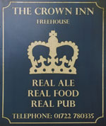 The pub sign. Crown Inn, Alvediston, Wiltshire