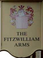 The pub sign. Fitzwilliam Arms, Elsecar, South Yorkshire