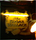 The pub sign. The Edgar Wallace, Temple, Central London