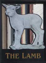 The pub sign. The Lamb, Newport, Gwent