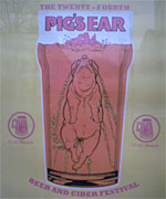 The pub sign. Pig's Ear Beer Festival 2007, Hackney, Greater London