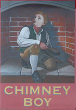 The pub sign. The Limes (formerly Chimney Boy), Faversham, Kent