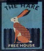 The pub sign. The Hare, Bristol, Avon