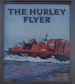 The pub sign. Hurley Flyer, Morecambe, Lancashire