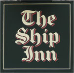 The pub sign. The Ship Inn, Sandgate, Kent