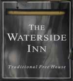 The pub sign. The Waterside Inn, Ware, Hertfordshire