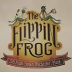 The pub sign. The Flippin' Frog, Rochester, Kent