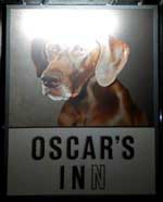 The pub sign. Oscar's Inn, Newark, Nottinghamshire