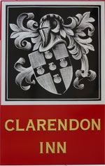 The pub sign. Clarendon Inn, Sandgate, Kent